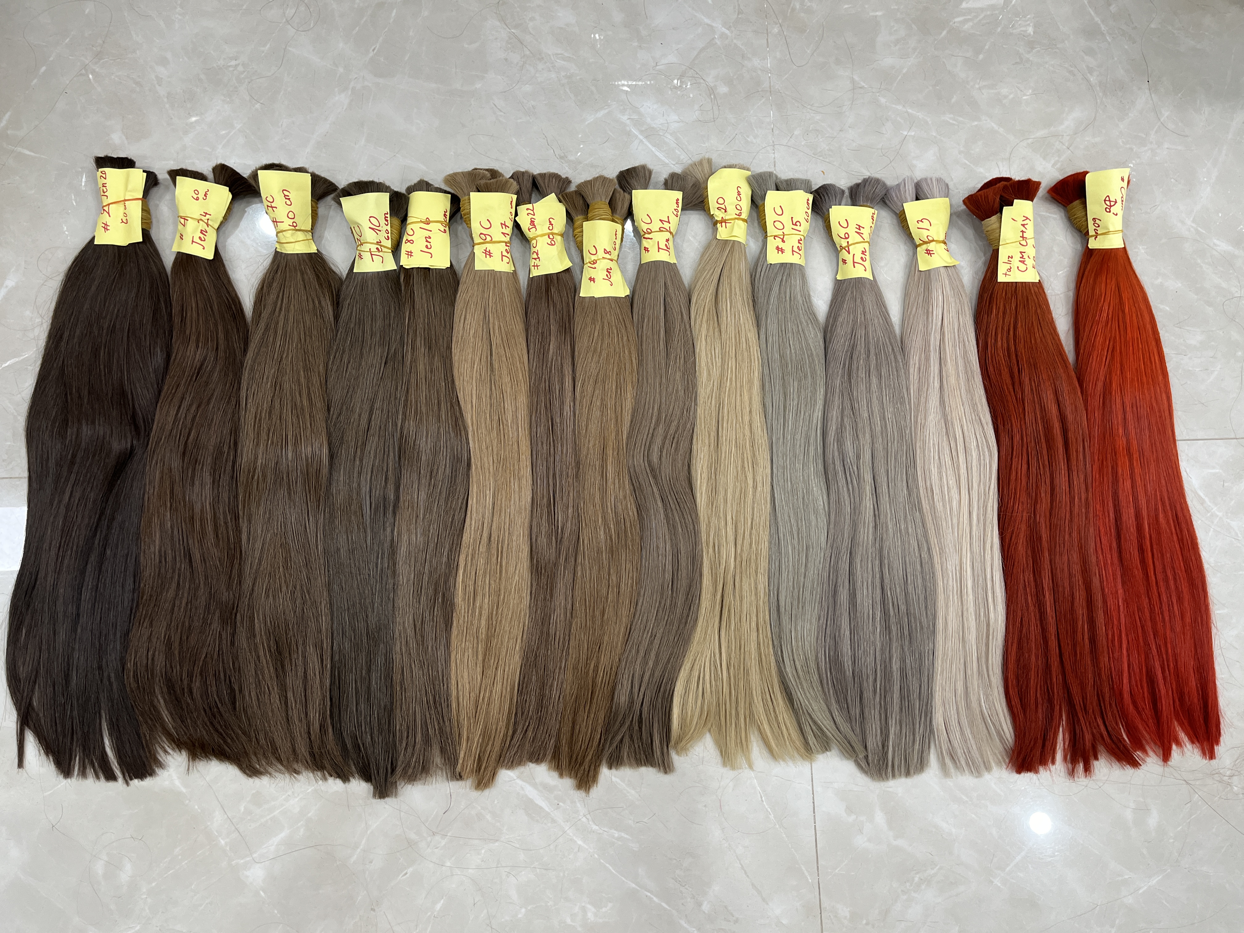 There are many color bulk hair for you to choose in Jen Hair