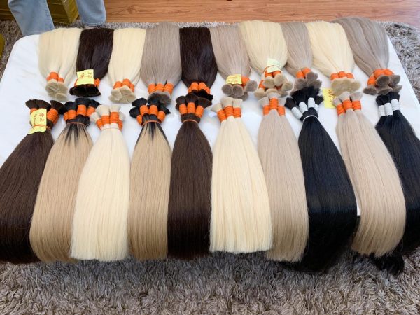 The #613C Blonde Human Hair Vietnam Color Bulk maintains its integrity as 100% natural human hair