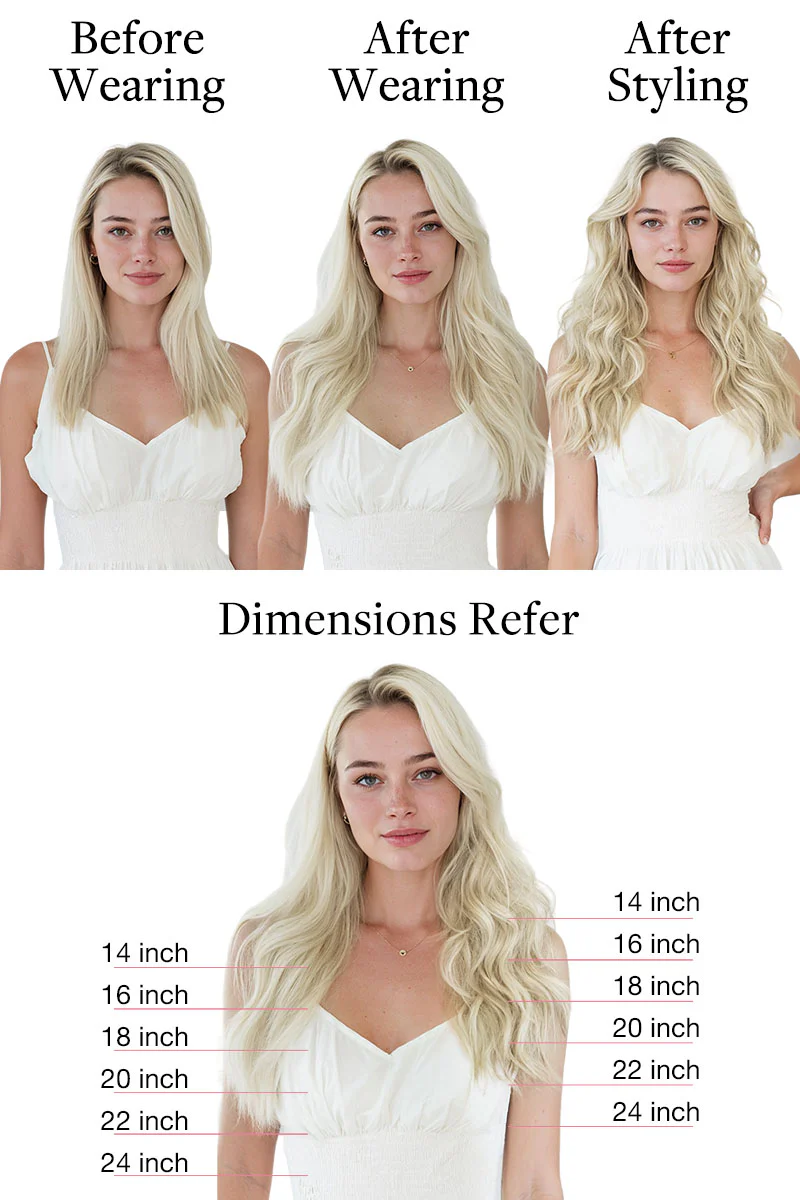 14 Inch hair extensions before and after 2 14 inch hair extensions How Long Are 14 Inch Hair Extensions?