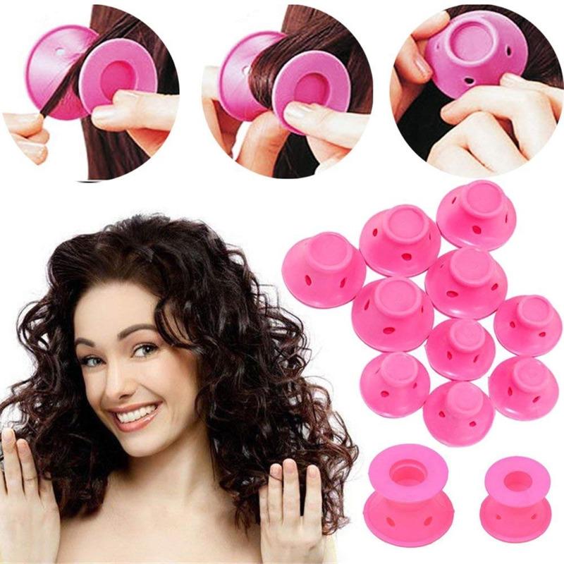 Refresh wavy hair with rollers