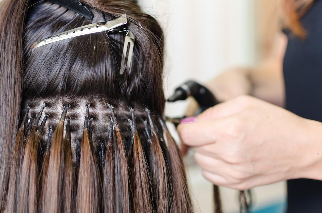 Keratin hair extensions used for bedtime