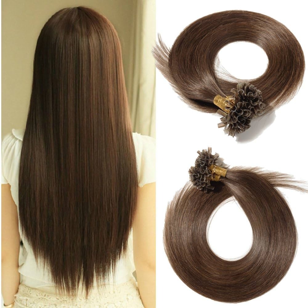 24-Inch Human Hair Weaves and Keratin Bonded