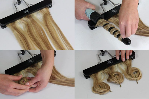 how to curl hair extensions