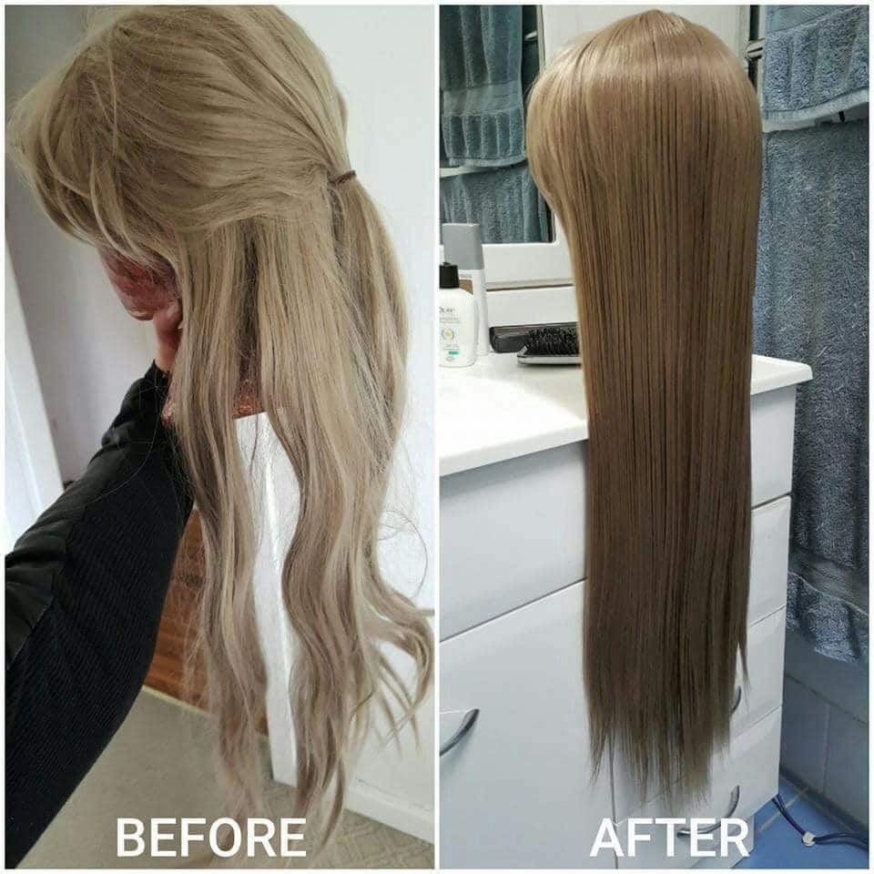 how to straighten a wig