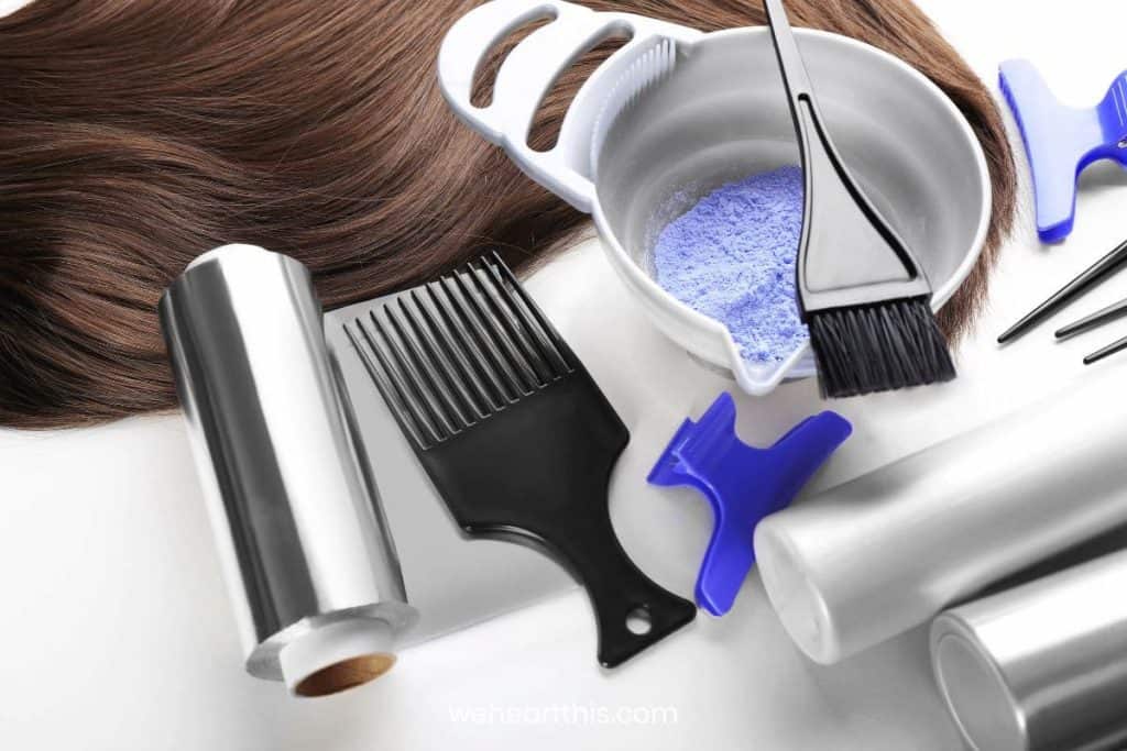 tools for bleaching wig