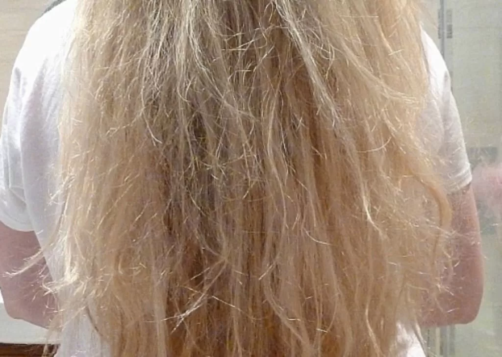 Bleach hair damage