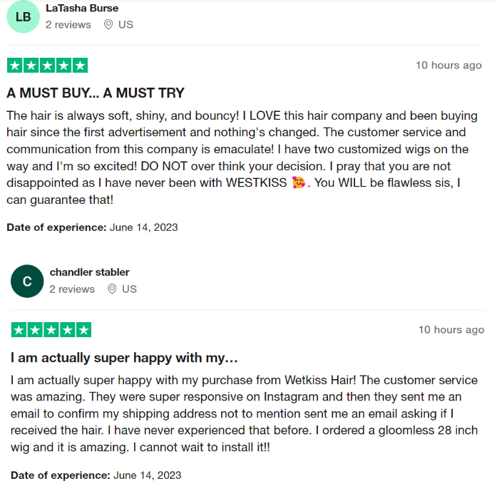 west kiss hair reviews