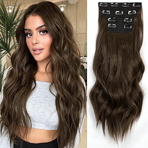 Beach waves with clip in hair extensions.