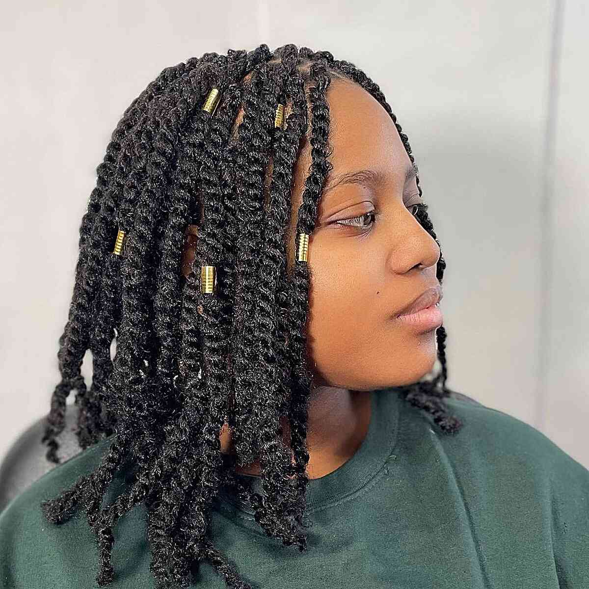 two strand twists with extensions