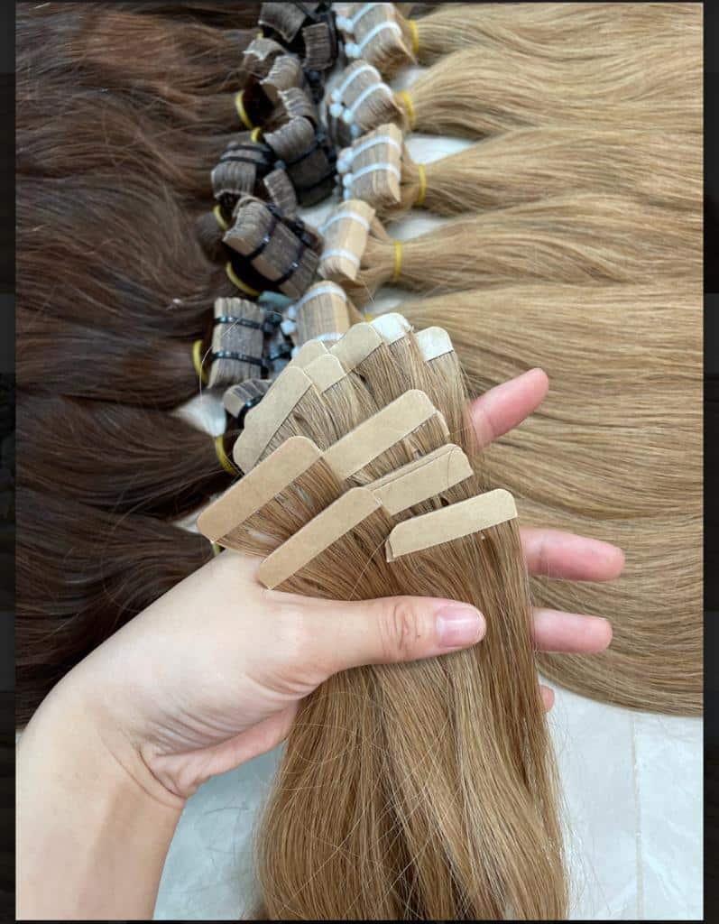 Tape in hair extensions