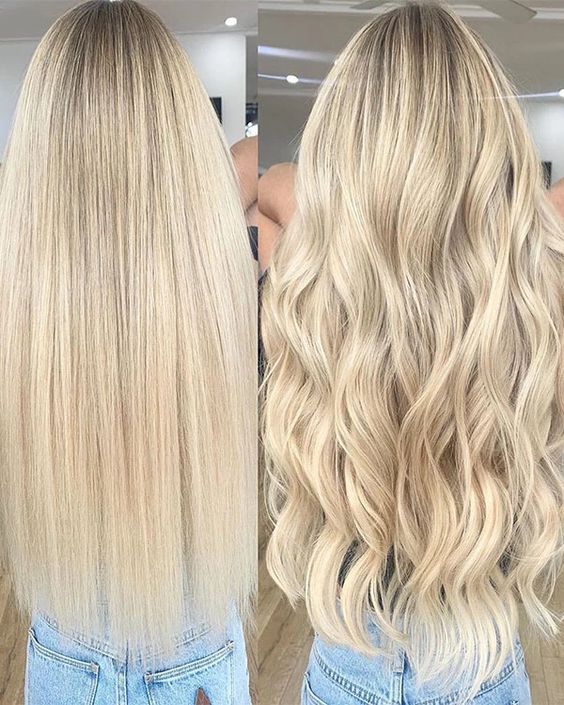 Halo hair extensions before and after. 