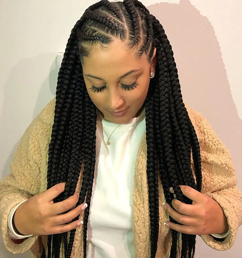 medium size box braids