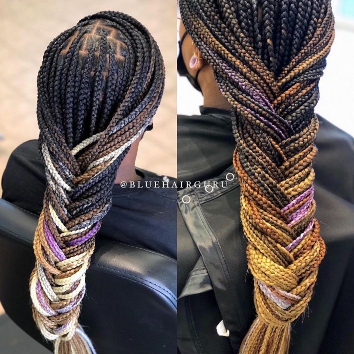 medium size box braids