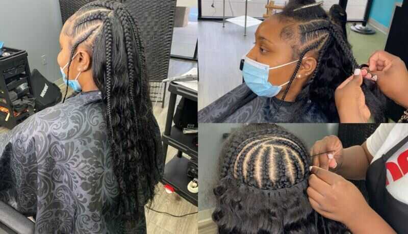 After investing time and effort into achieving your stunning half braids half weave hairstyle, it's essential to practice a proper care routine. (Source: YouTube)