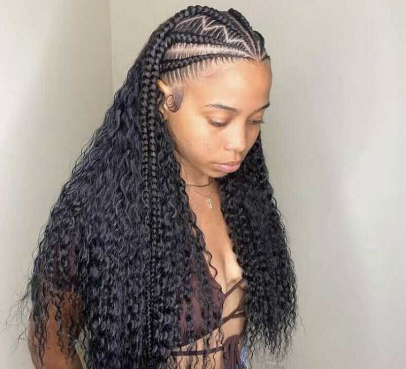 The stitch braids create a secure foundation for attaching the quick weave. (Source: Pinterest)