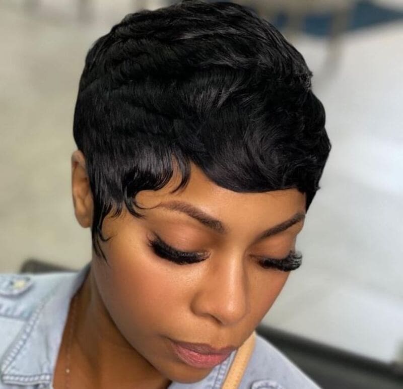 pixie cut quick weave