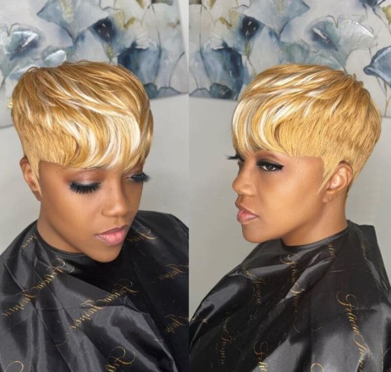 pixie cut quick weave