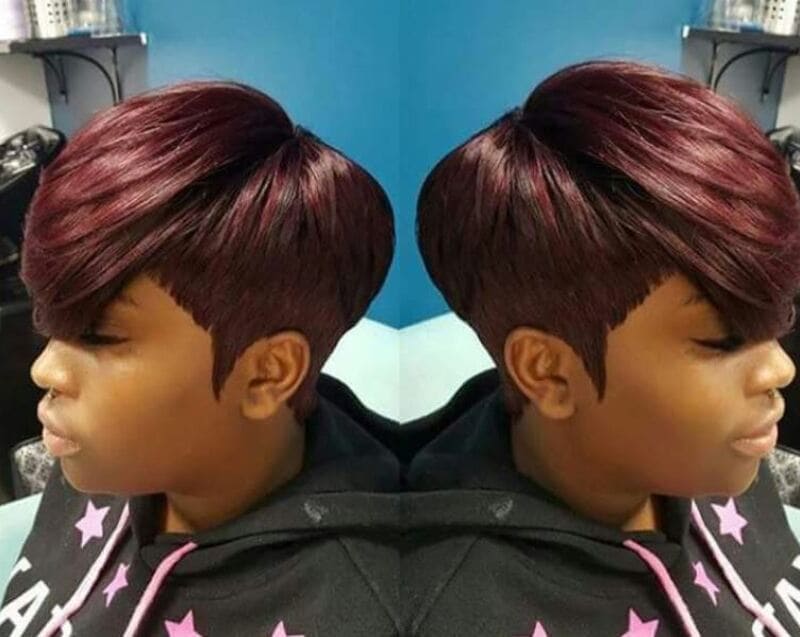 pixie cut quick weave