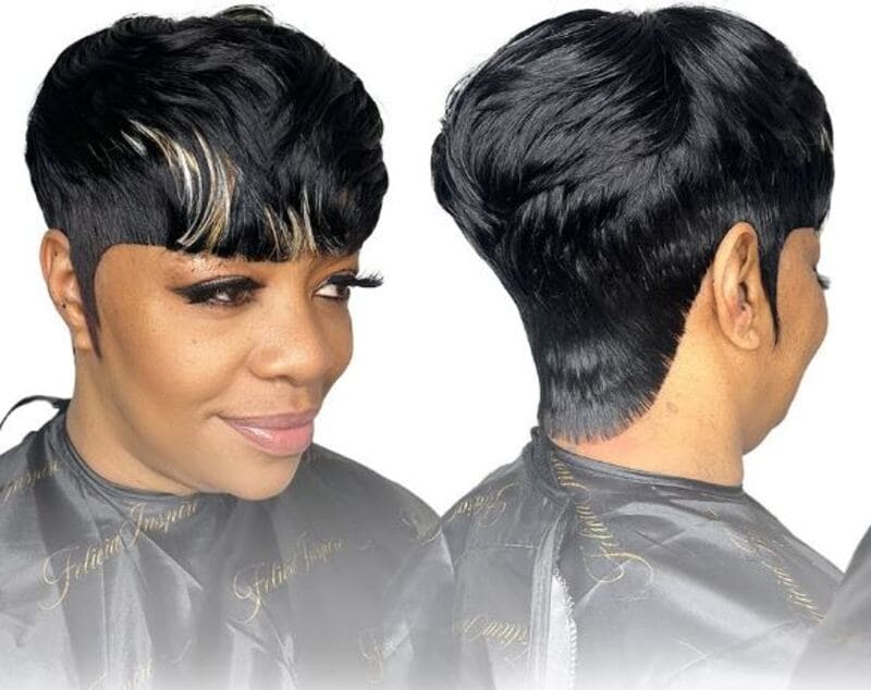 pixie cut quick weave 