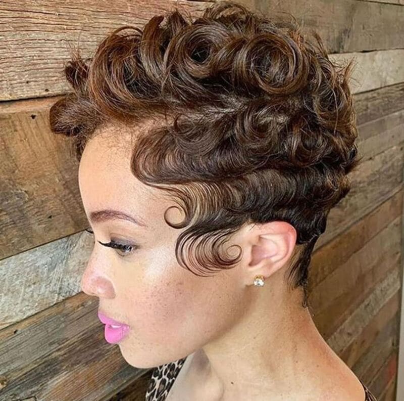 pixie cut quick weave