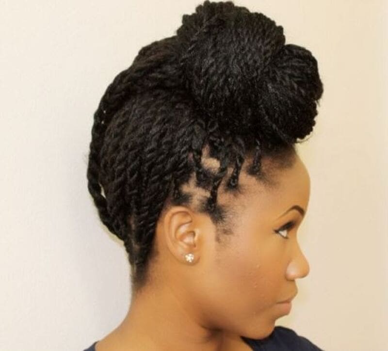 two strand twist with weave