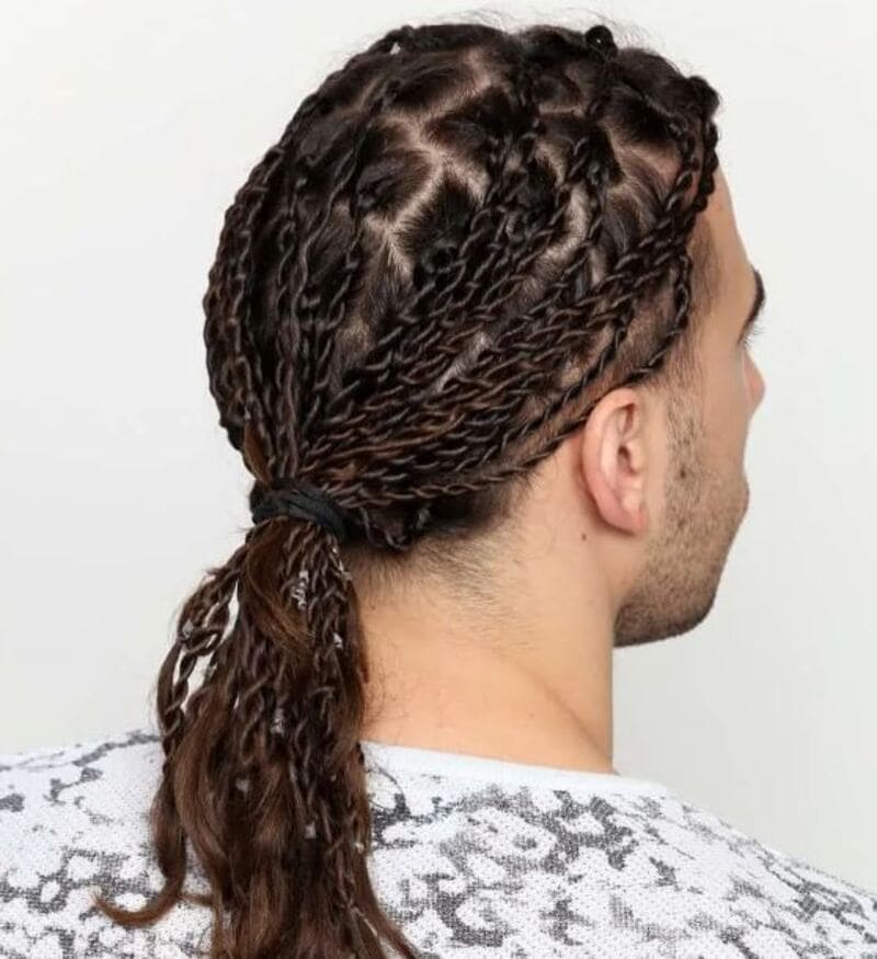 two strand twist with weave