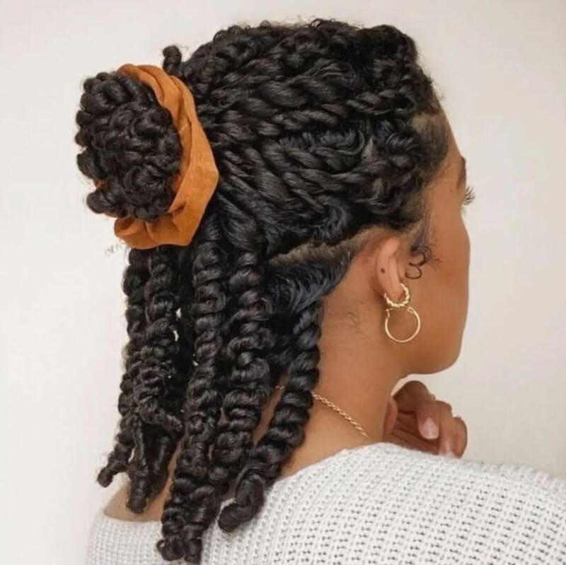 two strand twist with weave