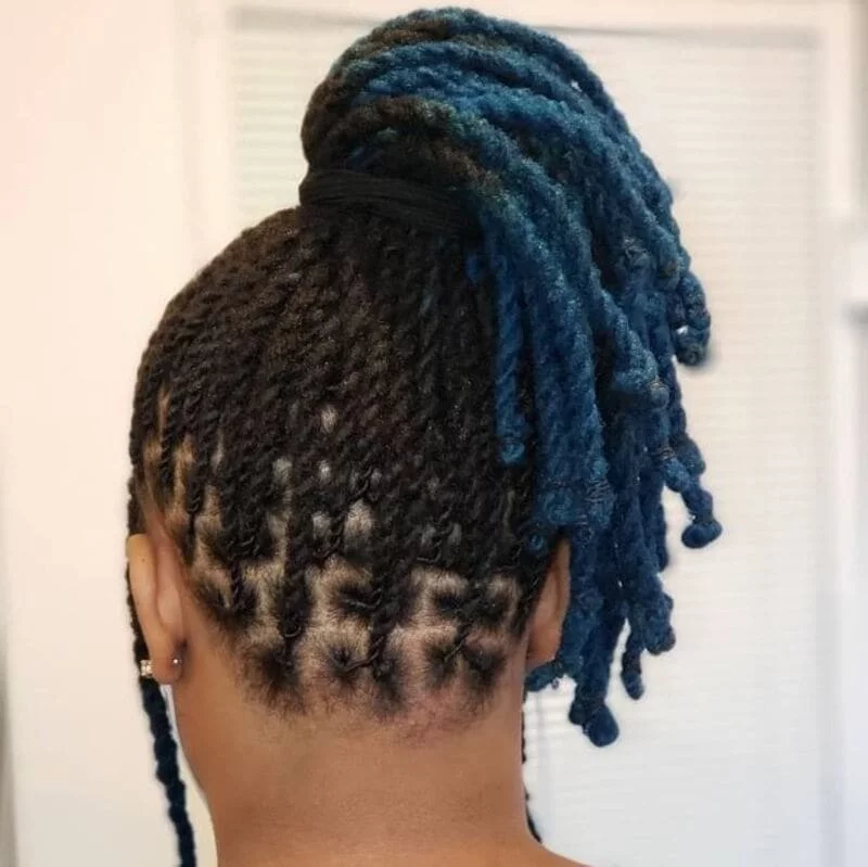 two strand twist with weave