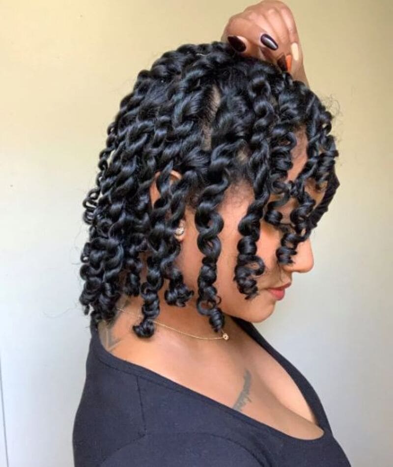 two strand twist with weave