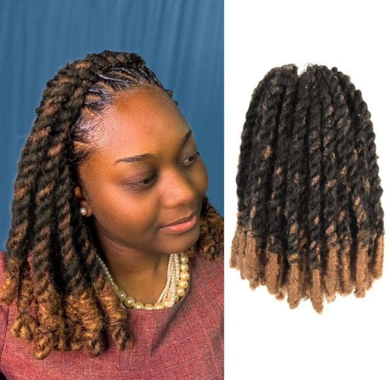 two strand twist with weave