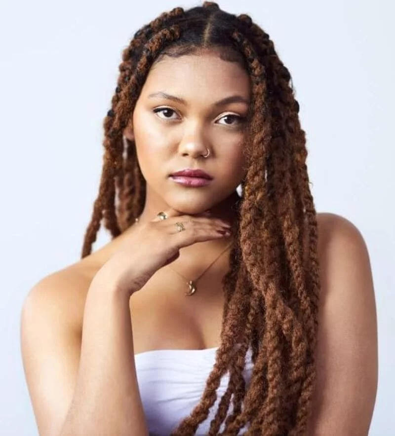 two strand twist with weave