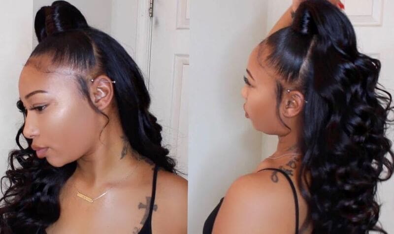 Allow us to present the half up half down sew in, a gorgeous and adaptable hairstyle that can work wonders for your appearance. (Source: YouTube)