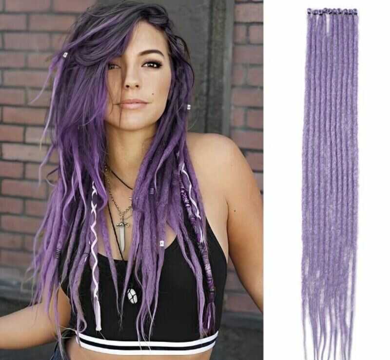 With this colorful and trendy approach to white girl dreadlocks, you will rock a unique and eye-catching hairstyle. (Source: Amazon)