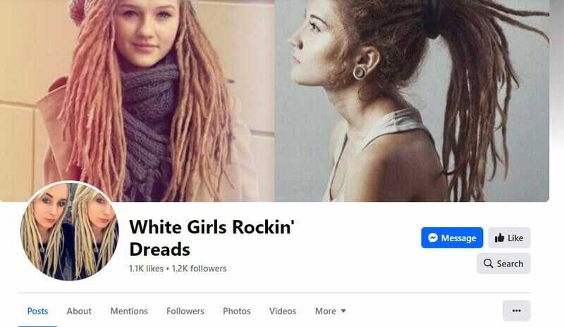 White girl rockin' dreads (Source: Facebook)