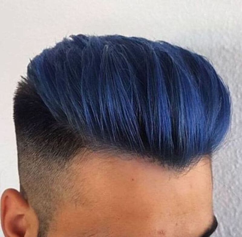 This unique dark blue hair color idea has its own special charm with a magical vibe. (Source: Pinterest)