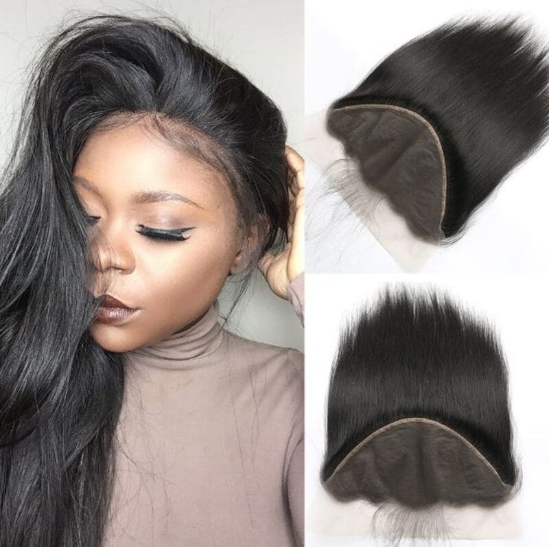 With a lace frontal closure, people can make a nice wig and hide any hair imperfections. (Source: Amazon)