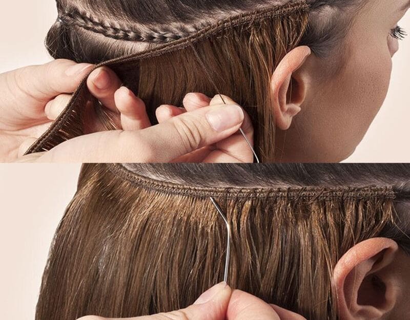 This technique offers versatility and allows for various styling options. (Source: carmen walker hair)