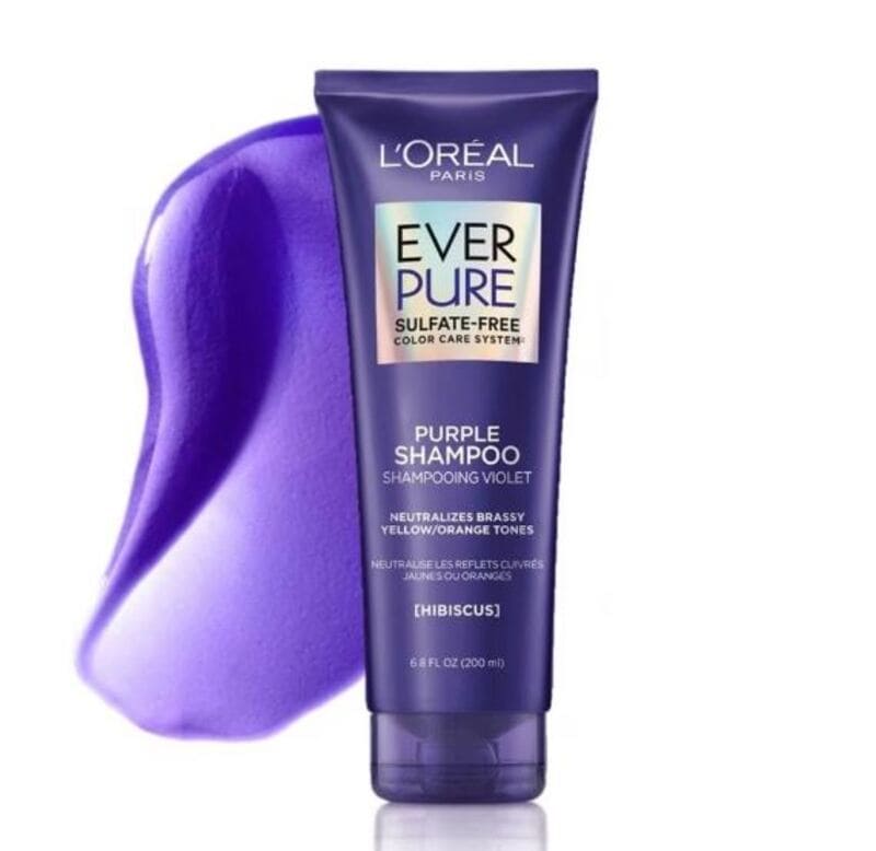 If green is not your preferred choice, give this purple toning shampoo a try. (Source: Watsons Singapore)