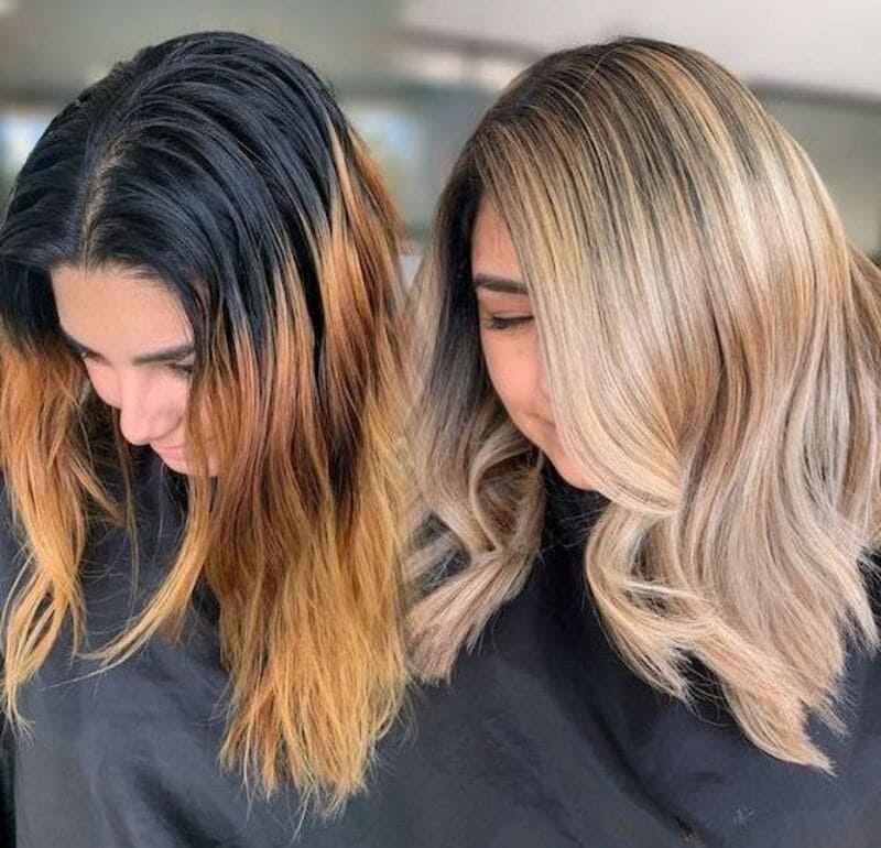 A toner can enhance hair color and balance red and yellow undertones. (Source: Wella Professionals)