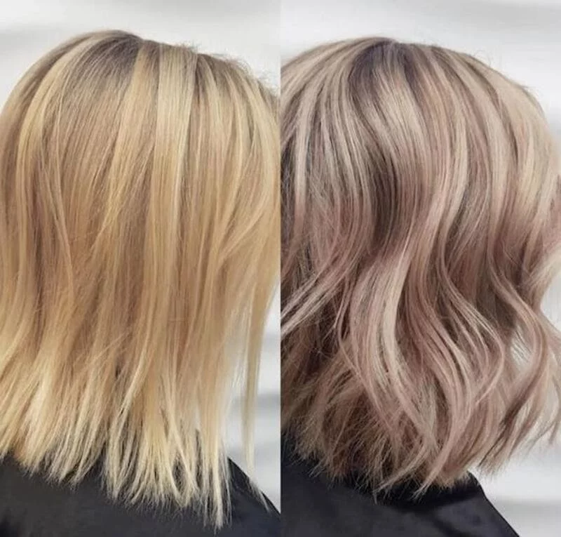 Many people wonder how to tone yellow hair to ash without bleach and toner. (Source: Wella Blog)