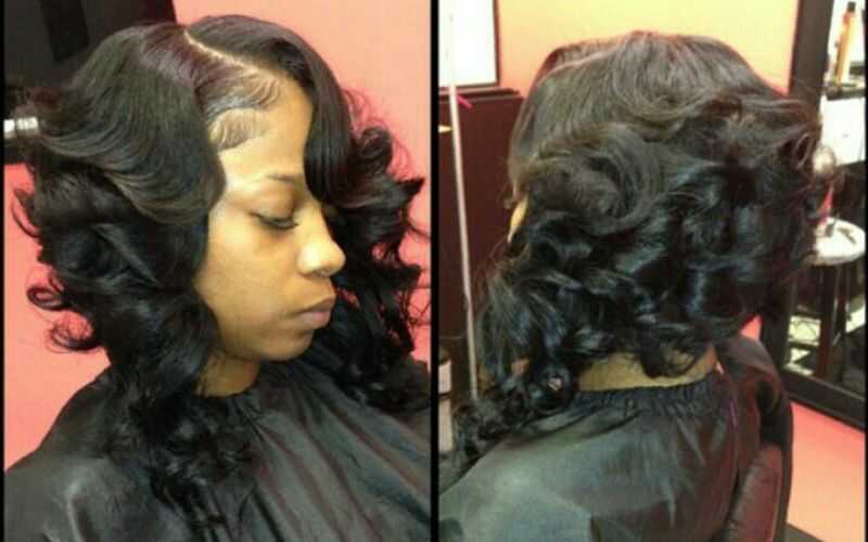 Curly quick weave bob hairstyle (Source: Pinterest)