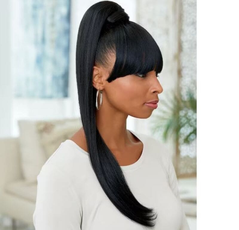 Apply hair oil or a nourishing hair product to add shine and moisture. (Source: Natural Girl Wigs)