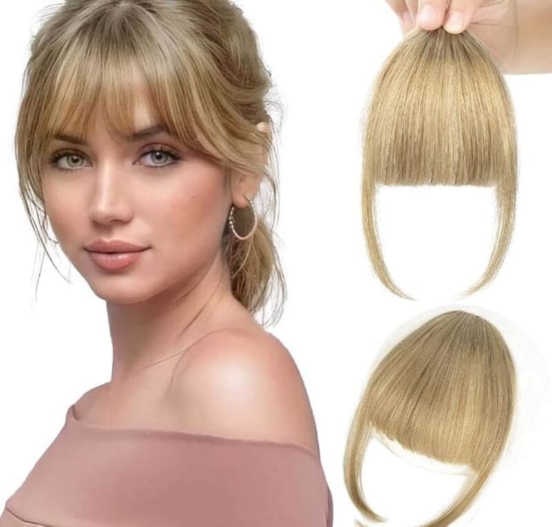 The faux bangs gracefully resting on the forehead add a touch of allure. (Source: Amazon)