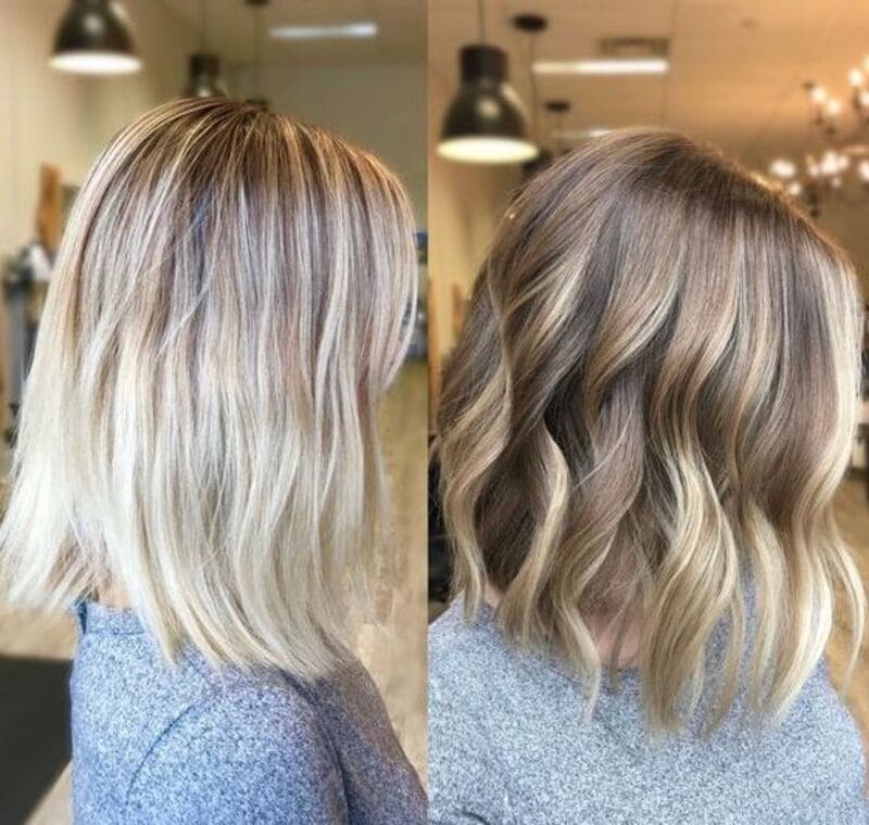 The reverse balayage light to dark technique incorporates lowlights and tones to create contrast. (Source: Anushka Spa)