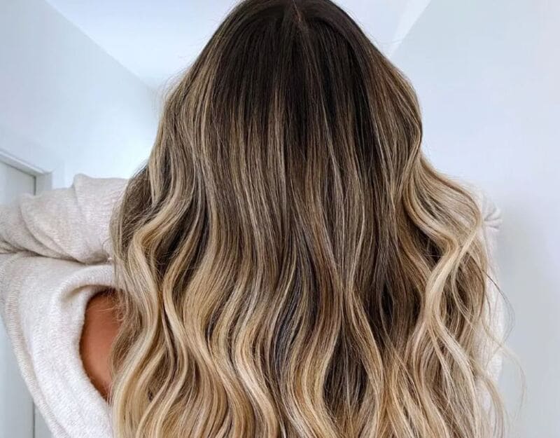 This technique allows for a seamless shift from blonde to brown. (Source: Glamour)