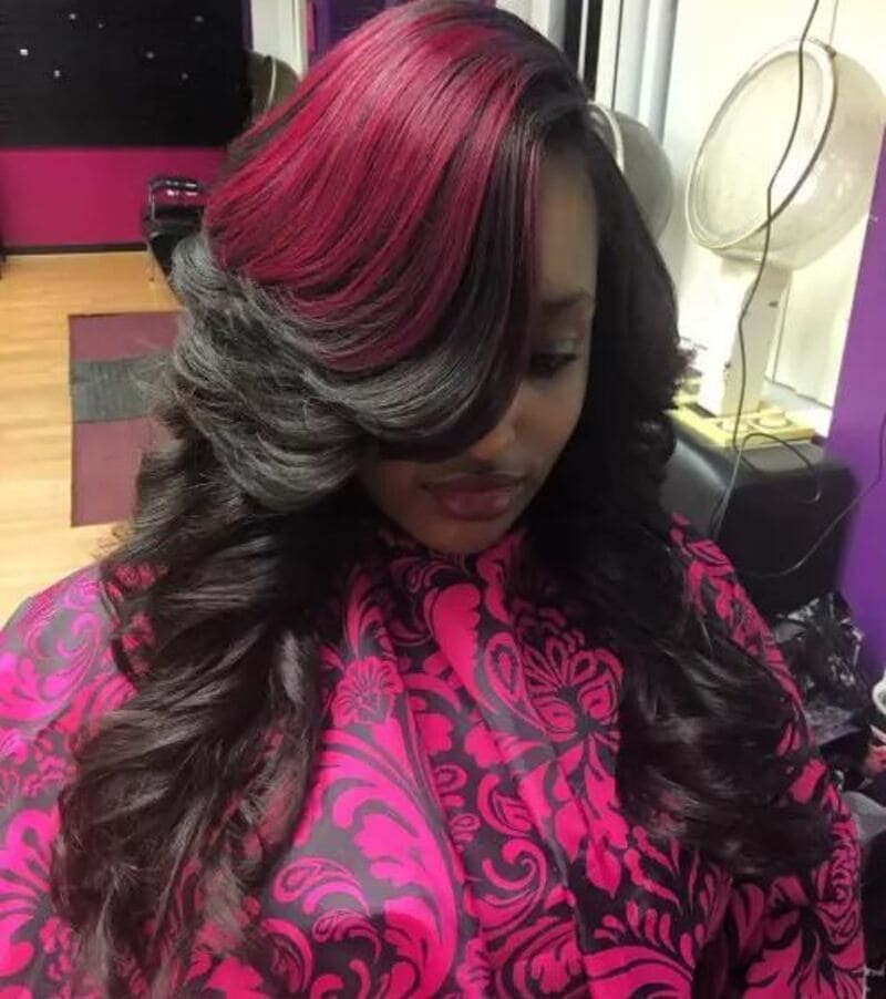 Side part traditional sew ins can create flawless hairstyles. (Source: The Right Hairstyles)