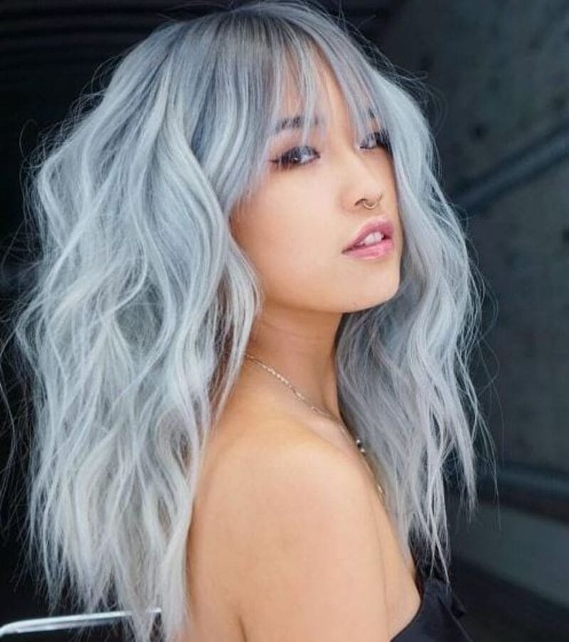 Light blue hair brings an enchanting charm that captures attention. (Source: Latest-Hairstyles.com)