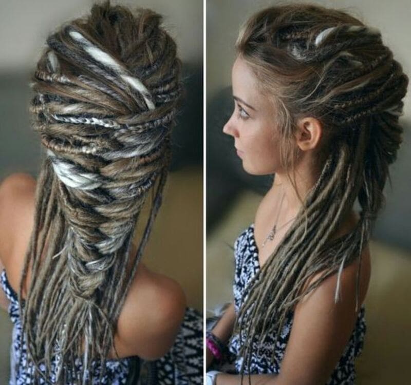 This fusion of textures creates a captivating and intricate hairstyle. (Source: Pinterest)