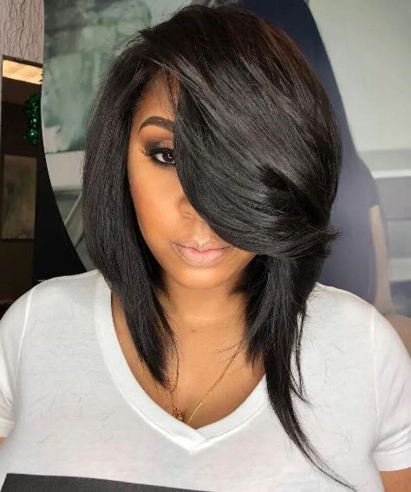 Weave Bob for Straight Hair allows for a seamless blend of natural and artificial strands. (Source: Hair Adviser)