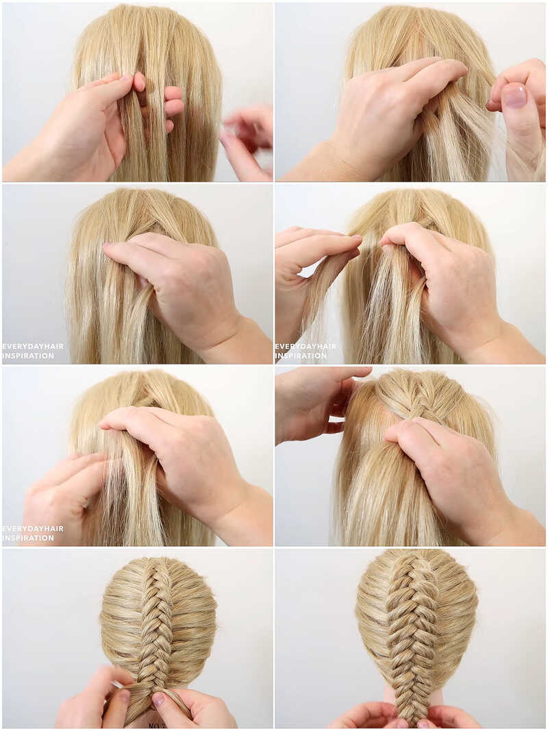 Dutch precision meets timeless elegance in the fishtail braid (Source: Youtube @EverydayHairInspiration)